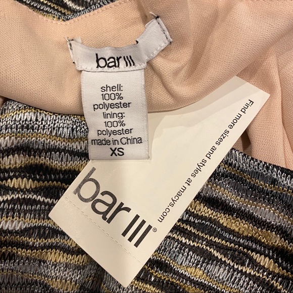 Bar III Dusty Olive Jacquard Top (XS) - Picture 8 of 12